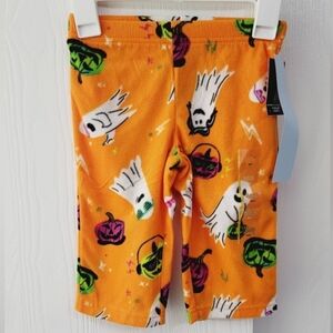 NWT Infant/Toddler Halloween Fleece Pajama PJ Pants Hyde & Eek Orange Ghost New